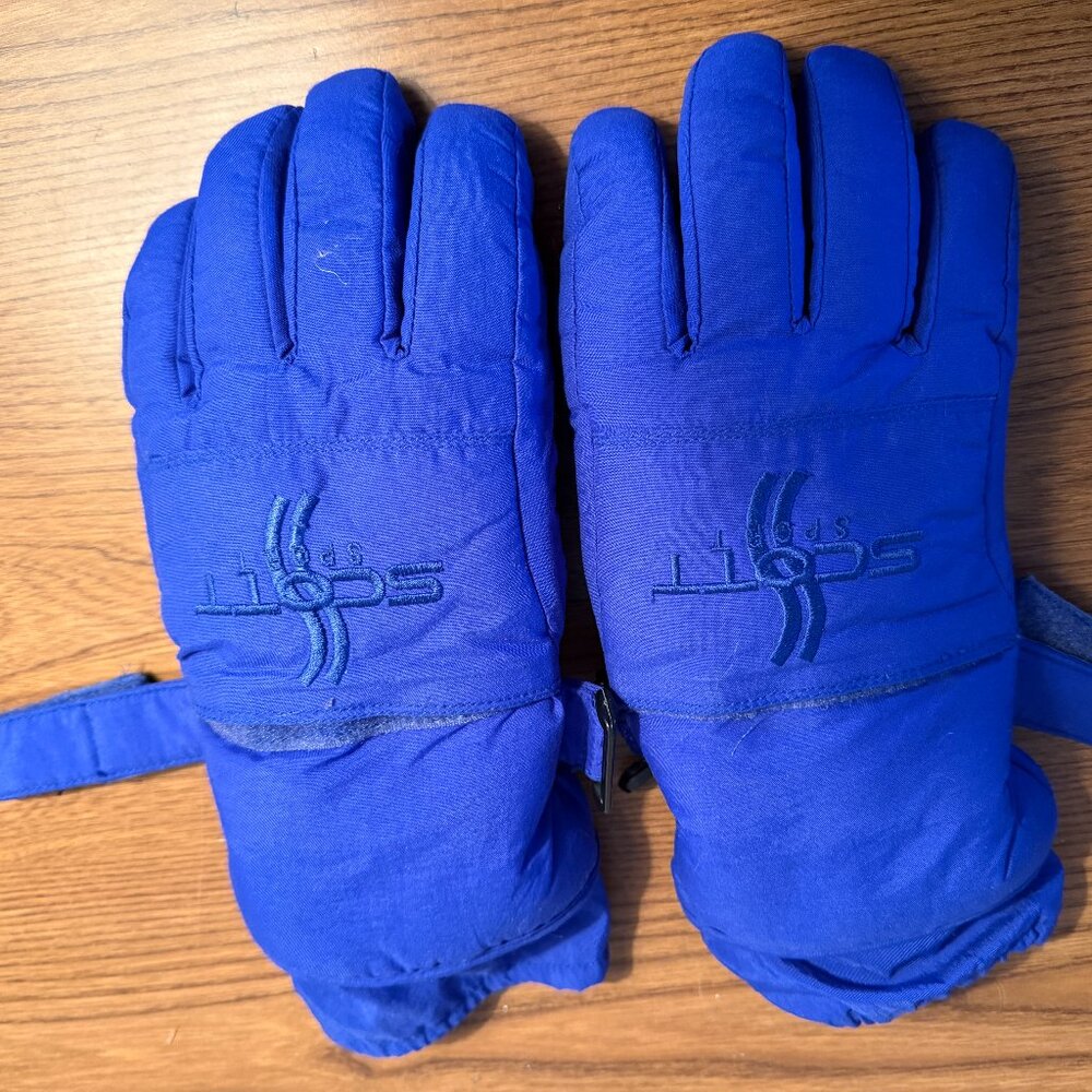 Scott Sport Winter Ski Gloves in Royal Blue-Kids Large